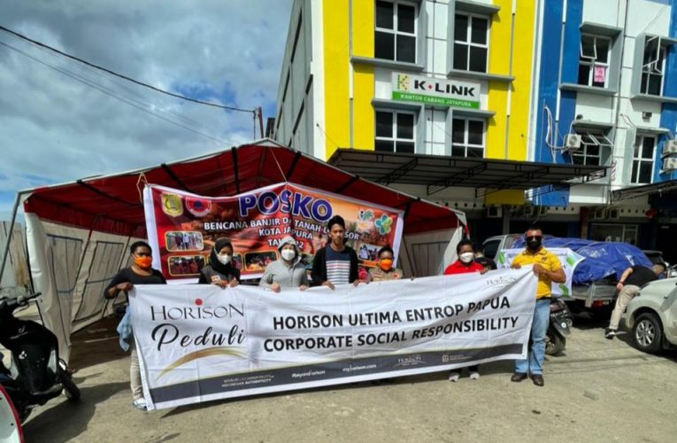 Lewat Horison Peduli, Horison Ultima Entrop Papua Salurkan Bantuan Banjir