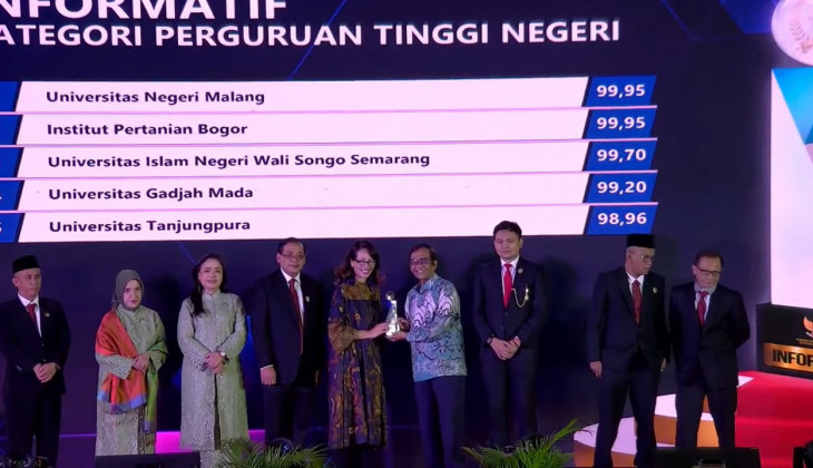 Empat Tahun Berturut-turut, UGM Raih Predikat Informatif Anugerah KIP  